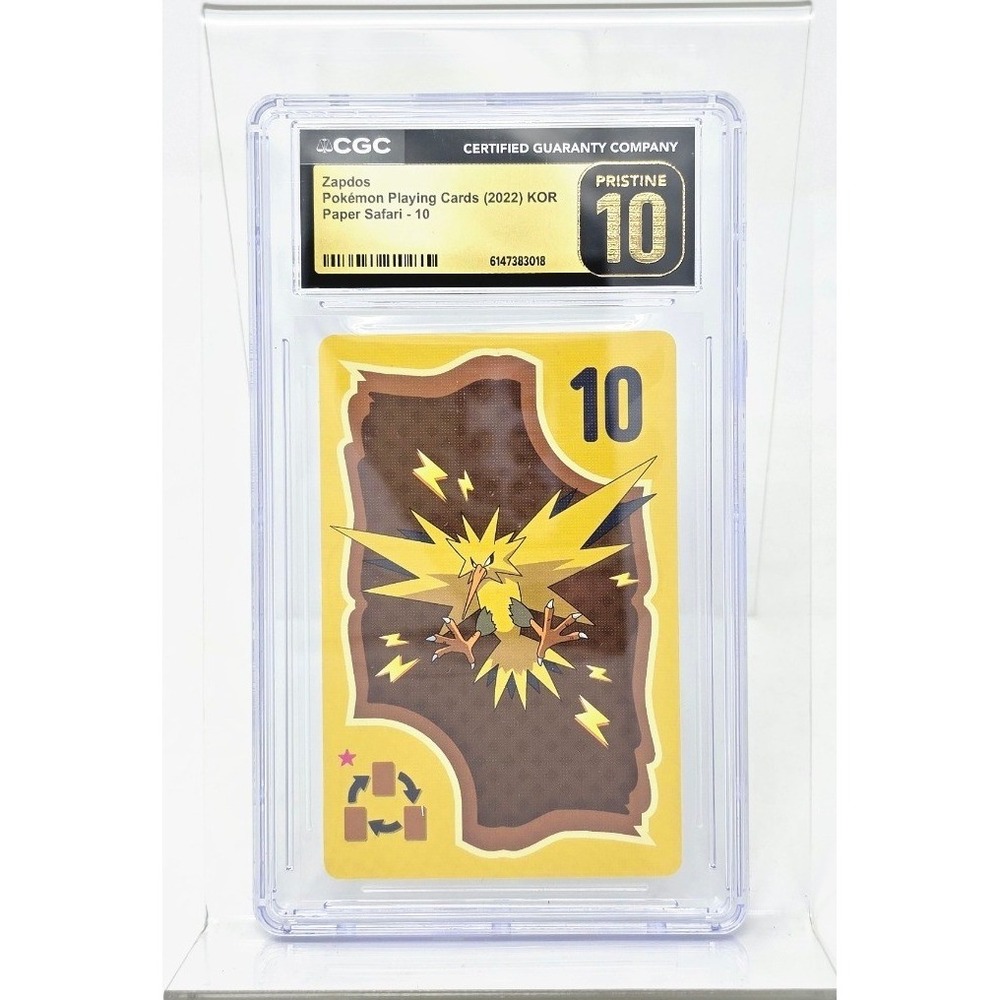 Pokemon CGC 10 Zapdos‎ Paper Safari 2022 KOR Korean Playing Card